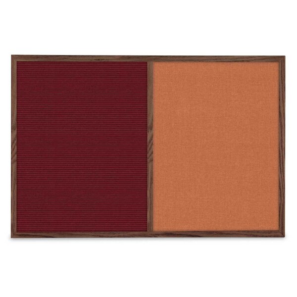 United Visual Products Slim Style Indoor Enclosed Corkboard, 36 UV504SC-BRONZE-BUFF - main